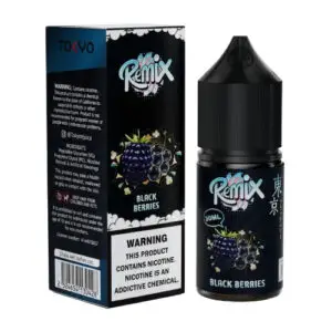 سالت ریمیکس توکیو با طعم شاه توت، یخ | Remix Black Berries