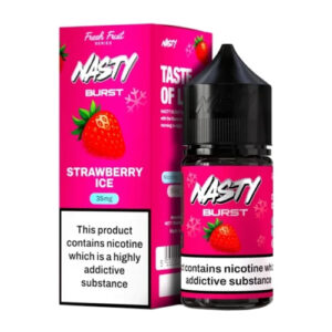 سالت نستی با طعم توت فرنگی، یخ | Burst Strawberry Ice | ویپ تهران